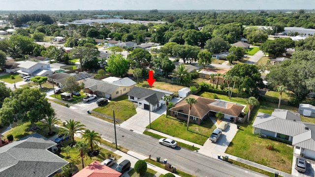 birds eye view of property featuring a residential view