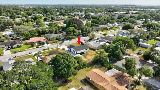 drone / aerial view with a residential view