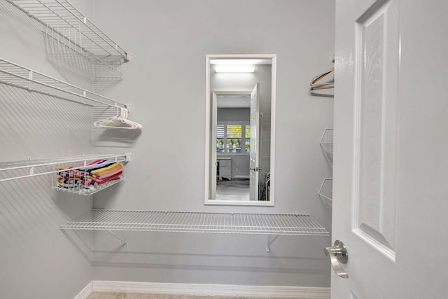 view of walk in closet