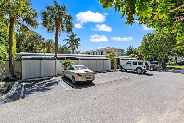 view of uncovered parking lot