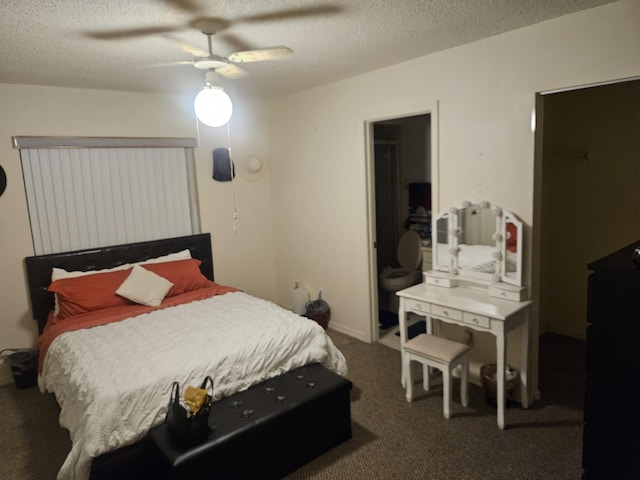 217 SE Village Dr Unit 217, Port Saint Lucie, FL 34952 - bedroom with carpet flooring, ceiling fan, and a textured ceiling