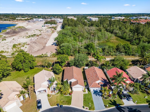 drone / aerial view with a residential view