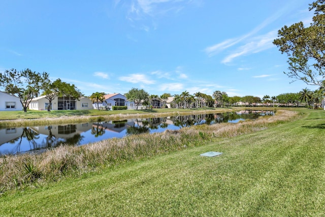 property view of water with a residential view