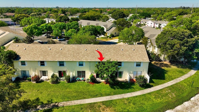 aerial view featuring a residential view