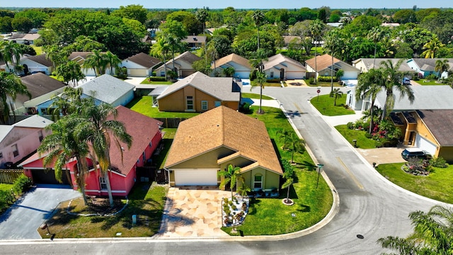 bird's eye view featuring a residential view