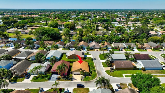 birds eye view of property featuring a residential view