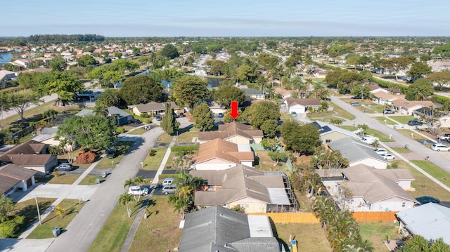 drone / aerial view featuring a residential view