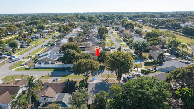 bird's eye view with a residential view