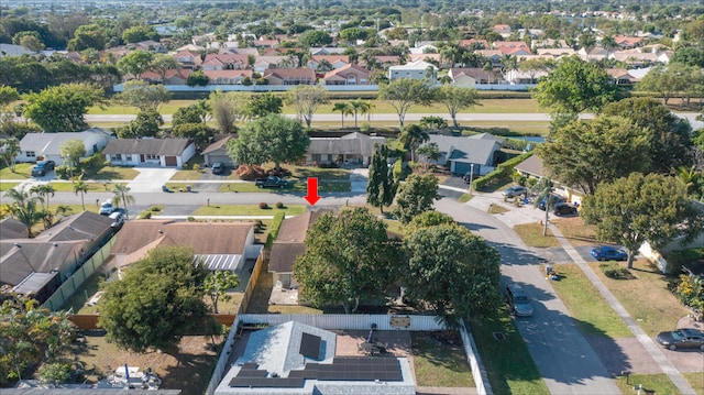 aerial view featuring a residential view