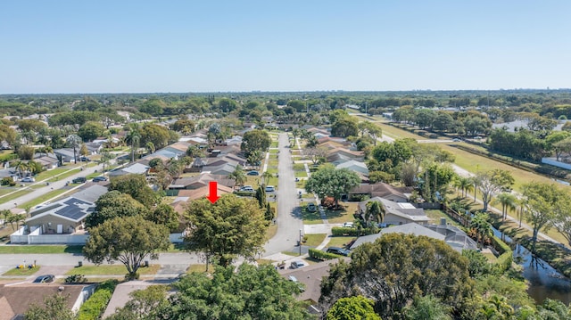 aerial view with a residential view