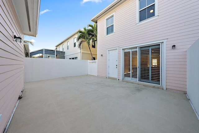 view of patio with fence