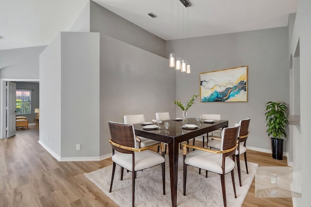 15443 Floral Club Rd, Delray Beach, FL 33484 - dining room featuring baseboards, visible vents, and light wood finished floors