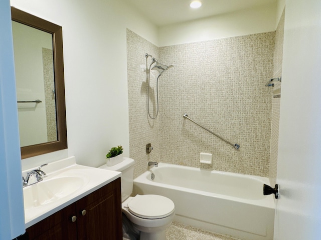 230 Normandy Ln E, Delray Beach, FL 33484 - bathroom featuring shower / bathtub combination, toilet, and vanity