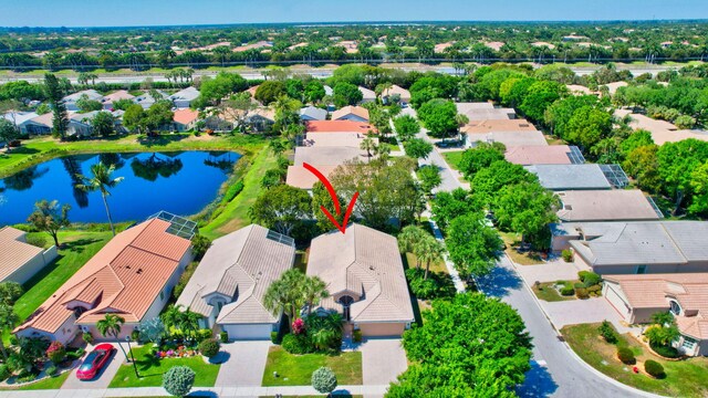 11287 Vivero Ave, Boynton Beach, FL 33437 - aerial view with a residential view and a water view