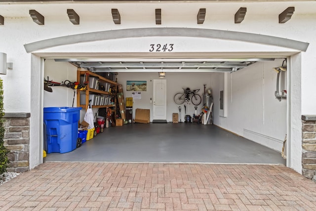 garage with electric panel