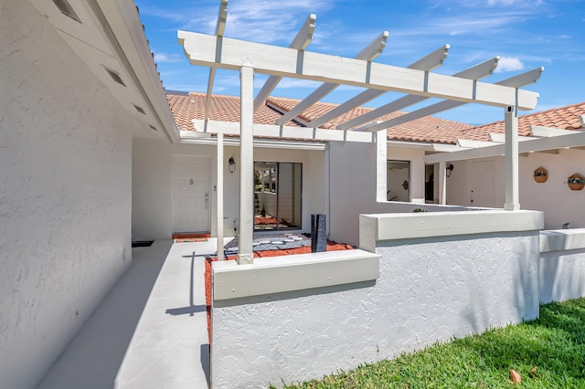 view of patio / terrace with a pergola