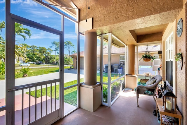 view of sunroom / solarium