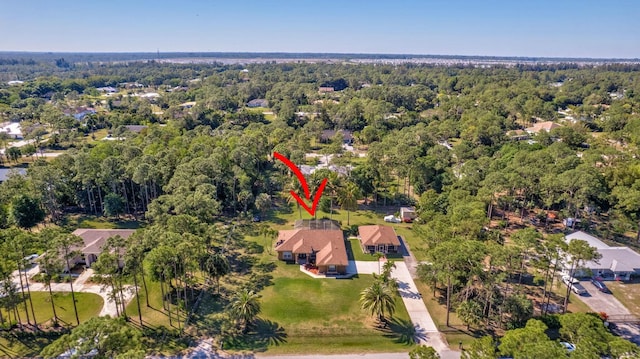 14618 66th St N, Loxahatchee, FL 33470 - drone / aerial view with a wooded view