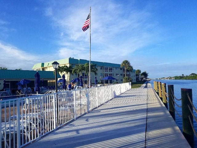 view of dock