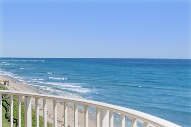 water view featuring a beach view