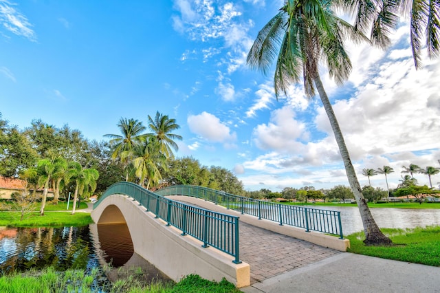 2853 White Trout Ln, West Palm Beach, FL 33411 - view of pool featuring a water view