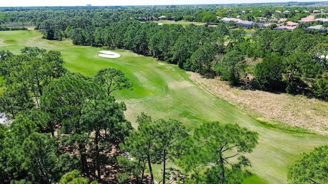 bird's eye view featuring golf course view