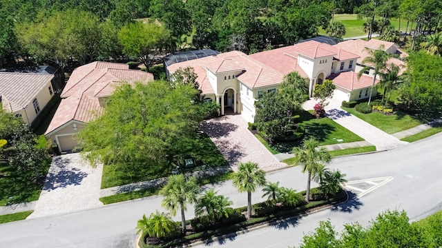 bird's eye view with a residential view