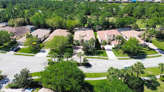 bird's eye view with a residential view