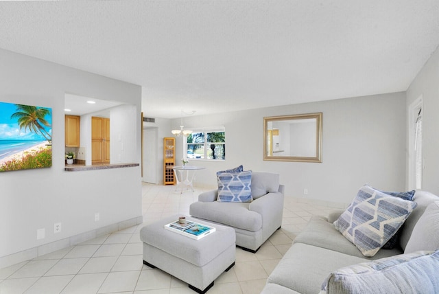 406 Flanders I, Delray Beach, FL 33484 - living area featuring light tile patterned floors, recessed lighting, and baseboards