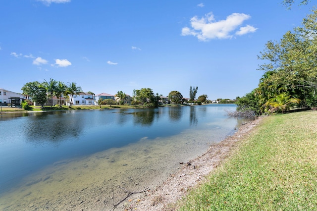 property view of water featuring a residential view