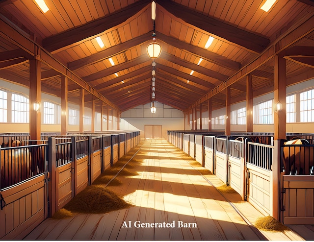 view of horse barn