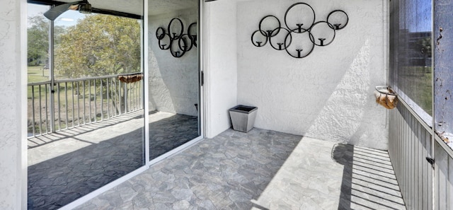 view of patio with a balcony