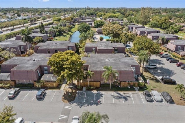 aerial view with a residential view