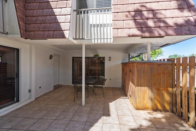 view of patio / terrace featuring a balcony