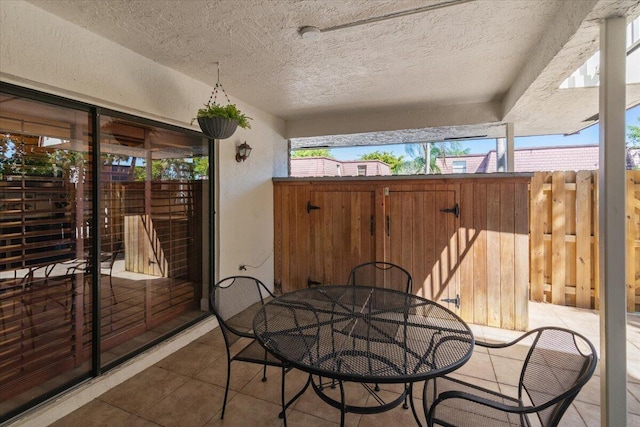 view of patio with outdoor dining space