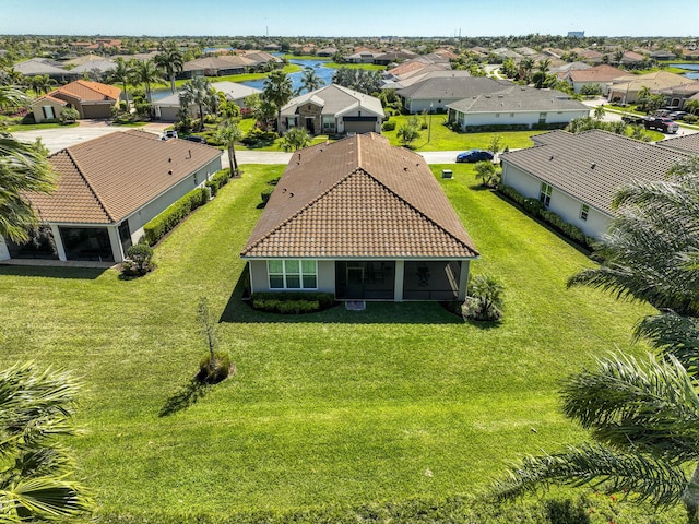 aerial view featuring a residential view