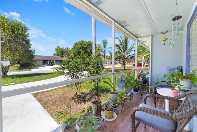 view of sunroom