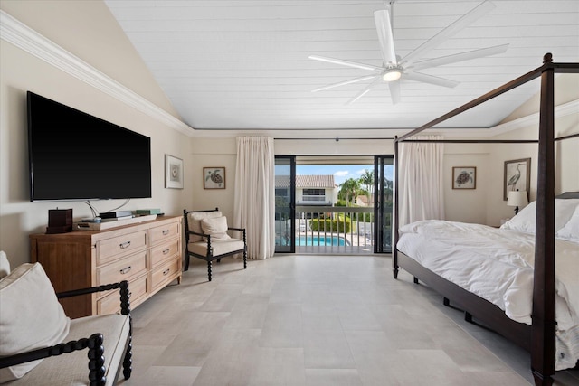 700 NE 20th Ln, Boynton Beach, FL 33435 - bedroom featuring lofted ceiling and access to outside