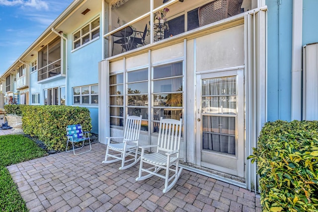 exterior space featuring stucco siding