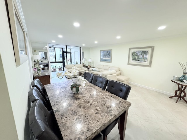 7365 NW 18th St Unit 107, Margate, FL 33063 - dining space featuring recessed lighting and baseboards