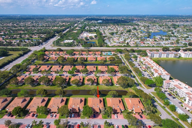 6438 Pointe Pleasant Cir, Delray Beach, FL 33484 - aerial view of property and surrounding area featuring a nearby body of water and nearby suburban area