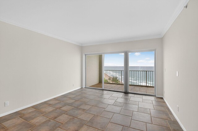 3101 S Ocean Blvd Unit 1002, Highland Beach, FL 33487 - unfurnished room featuring crown molding and baseboards