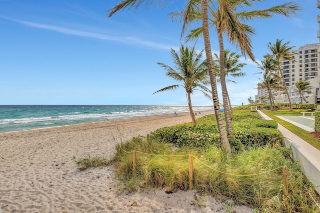 water view with a beach view