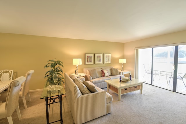 15 Southport Ln Unit E, Boynton Beach, FL 33436 - living area featuring light colored carpet and baseboards