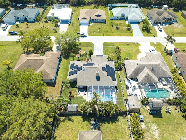 drone / aerial view featuring a residential view