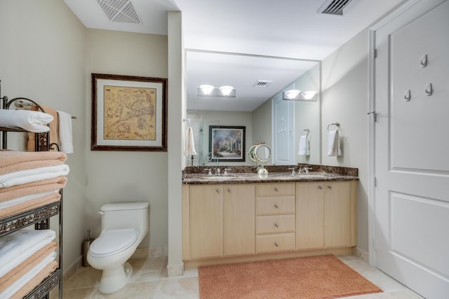 full bath featuring visible vents and a sink