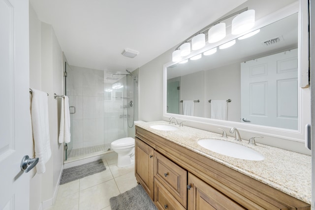 500 Scotia Dr Unit 106, Hypoluxo, FL 33462 - full bathroom with tile patterned floors, visible vents, a sink, and a stall shower