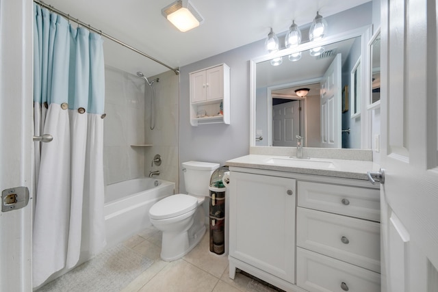 500 Scotia Dr Unit 106, Hypoluxo, FL 33462 - bathroom with shower / bath combo with shower curtain, tile patterned floors, vanity, and toilet