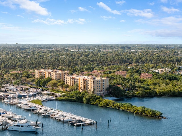 500 Scotia Dr Unit 106, Hypoluxo, FL 33462 - bird's eye view featuring a forest view and a water view