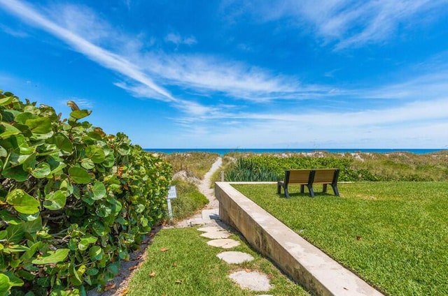 2000 S Ocean Blvd Unit 301, Delray Beach, FL 33483 - surrounding community with a lawn and a water view